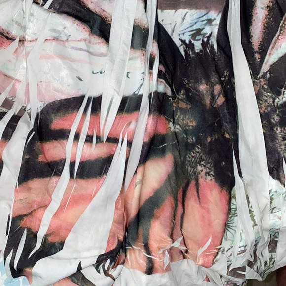 Watercolor Butterfly Print Halter Style Maxi Dress - Picture 15 of 16